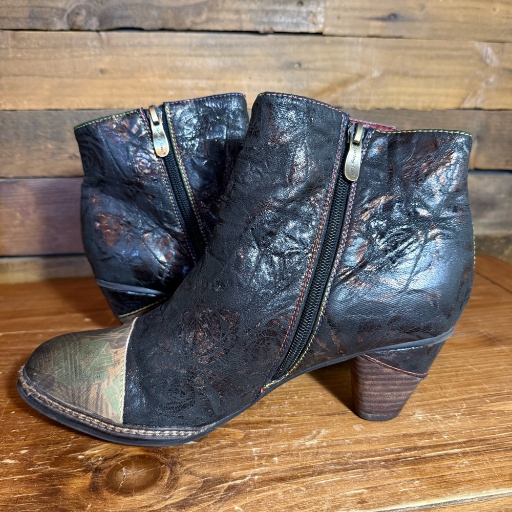 L’artiste By Spring Step Water Lily Women’s Leather Bootie Size 10.5 US/42 EU - Picture 6 of 10